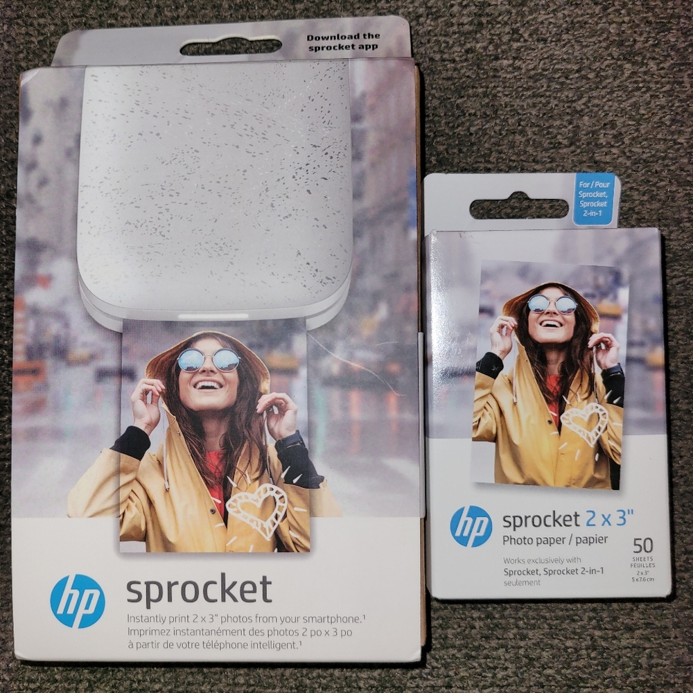 HP Sprocket 2x3" Instant Photo Printer w paper